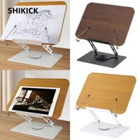 Hộp đựng sách đọc SHIKICK, Kẹp trang co giãn 360° Đế xoay Giá đỡ sách để bàn, Giá đọc sách có thể gập lại có thể điều chỉnh đa chức năng