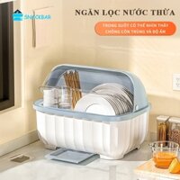 Hộp đựng SNACKBAR bát đĩa có nắp đậy, Hộp nhựa chống côn trùng, Khay đựng bát đũa có khay hứng nước ở dưới tiện lợi