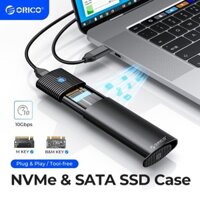 Hộp đựng SSD ORICO M.2 USB C Gen2 10Gbps PCIE SSD Tương thích với SSD NGFF NVME cho máy tính xách tay Máy tính / Điện thoại / Macboo