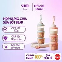 Hộp đựng sữa bột cho bé chống ẩm Bear MW-C0016, Hộp chia sữa tiện lợi cho bé khi đi du lịch đi chơi