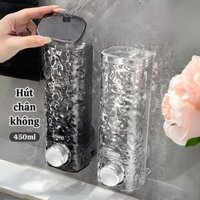 Hộp Đựng Sữa Tắm Dầu Gội Nước Rửa Tay Hút Chân Không, Hộp Đựng Xà Phòng Có Nắp Trong Suốt
