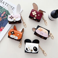 Hộp đựng tai nghe động vật thời trang sang trọng Tương thích với AirPods Pro 2 3 cho Air Pods Pro2 AP 2 / 1 / 3 Vỏ bọc tai nghe bằng da mềm có xích