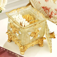 Hộp đựng tăm bông sáng tạo, hộp lưu trữ bông trang điểm, hộp tăm tự động cho phòng khách, hộp tăm cầm tay, ống tăm bông nhựa di động MFPC