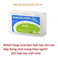 Hộp Đựng Tăm Chỉ Nha Khoa, Kèm 10 Tăm Chỉ Cá Nhân, Tiện Dụng, Nhỏ Gọn, Bỏ Túi Mang Theo Du Lịch, Đi Làm, TakyHome 7036 - Set 50 tăm chỉ