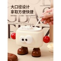 Hộp đựng tăm nhỏ kiểu kem, hộp lưu trữ sáng tạo cho phòng khách, hộp đựng tăm dễ thương, hộp đựng tăm bông, phân loại lưu trữ