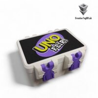 Hộp đựng thẻ bài UNO 2 khay loại lớn in 3D có khoá [UNO CARD BOX]