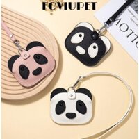 Hộp đựng thẻ FOVIUPET, DIY có dây đeo cổ Ví, Bảo vệ thẻ hoạt hình Gấu trúc Kẹp túi cung cấp thẻ