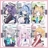 Hộp đựng thẻ ID Hộp đựng thẻ bảo vệ Lưu trữ màu xanh Takanashi Hoshino Sunaokami Shiroko Sorasaki Hina Izayoi Nonomi Blue File Fumi Baizi Baizhouzi Baizhouzi Ngoại vi Giá đỡ thẻ sinh viên Hộp đựng thẻ kiểm soát truy cập Nhà máy Nhãn hiệu Móc khóa thẻ bữa