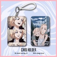 Hộp đựng thẻ ID Hộp đựng thẻ bảo vệ Tokyo Revengers Draken Mikey Baji Mitsuya Takemichi Hộp đựng thẻ kiểm soát truy cập Hộp đựng ID Tokyo Avengers Bus Campus Học sinh Thẻ dây treo cổ Hộp đựng thẻ tàu điện ngầm