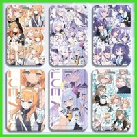 Hộp đựng thẻ ID mới Hộp đựng thẻ bảo vệ Lưu trữ màu xanh Takanashi Hoshino Sunaokami Shiroko Sorasaki Hina Izayoi Nonomi Blue File Alice White Azusa Hộp đựng thẻ ngoại vi có dây buộc Thẻ học sinh Thẻ bữa ăn Xe buýt Thẻ tàu điện ngầm Thương hiệu nhà máy
