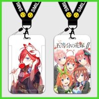 Hộp đựng thẻ ID phong cách mới Hộp đựng thẻ bảo vệ Hộp đựng thẻ Quintuplets Nakano Ichika Nino Miku Yotsuba Itsuki Hộp đựng thẻ trường Thẻ bữa ăn học sinh Thẻ xe buýt Mẫu giáo Nhận thẻ miễn phí Vỏ trượt tùy chỉnh Phim hoạt hình đám cưới hoa năm phần tư