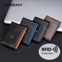 Hộp đựng thẻ ID tín dụng PENEAKY, Ví chặn RFID chống trộm hai lần, danh thiếp chống nước PU