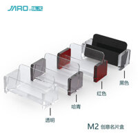 Hộp đựng thẻ kinh doanh acrylic trong suốt màu đen đỏ nâu với hộp lưu trữ bút hai lớp tùy chỉnh UC37