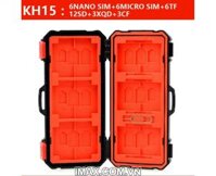 Hộp đựng thẻ nhớ Lynca KH-15, Chứa 6Micro, 12SD,3CF, 3XQD, 6Nanosim, 6MicroSim