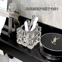 Hộp đựng thìa mặt nạ, thìa kem trong phòng tắm, tủ gương thủy tinh, hộp lưu trữ cọ kem mắt trang điểm