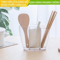 ✣☌Hộp đựng thìa và đũa nhựa có thiết kế rãnh thoát nước tiện lợi