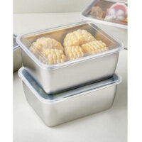 Hộp Đựng Thức Ăn Bằng INOX 304 LOGKENT Có Lắp Đậy Cao Cấp Chống Rỉ