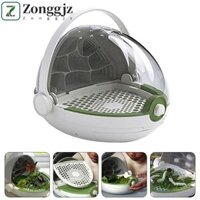 Hộp đựng thức ăn bò sát ZONGGJZ, Nhựa có tay cầm Hộp nhân giống tằm, Hình dạng viên nang không gian di động Lồng quan sát bọ trong suốt Quan sát môi trường sống côn trùng