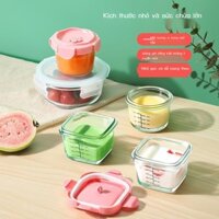 Hộp đựng thức ăn bổ sung cho bé có thể hấp và bảo quản Bát trứng hấp thủy tinh chịu được nhiệt độ c
