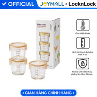 Hộp đựng thức ăn cho bé Lock&amp;Lock có vạch chia LLG508S3 230ml x 3 hộp - LLG542S3 280ml x 3 hộp - Bộ 3 hộp 280ml