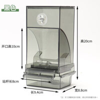 Hộp đựng thức ăn cho chim phượng hoàng đen và hoa mẫu đơn da hổ hộp đựng thức ăn cho chim trong suố