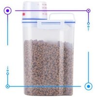 Hộp đựng thức ăn hạt kèm cốc định lượng dành cho Chó Mèo