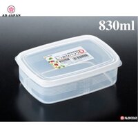Hộp đựng thực phẩm các cỡ 3L, 2L cao cấp trữ đông trong tủ lạnh, lò vi sóng Nhật Bản - 830ml - 112419