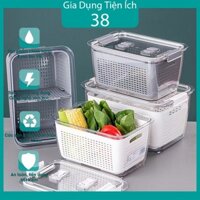 Hộp Đựng Thực Phẩm Để Tủ Lạnh , Đựng Trái Cây 2 Lớp Cao Cấp HOKORI, 2 Lớp, 2 Size , 2 Màu
