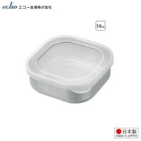 Hộp đựng thực phẩm inox có nắp đậy an toàn Echo hàng nội địa Nhật Bản - Loại 300ml - 10cm