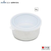 Hộp đựng thực phẩm inox có nắp đậy an toàn Echo hàng nội địa Nhật Bản - Loại 500ml - 12cm