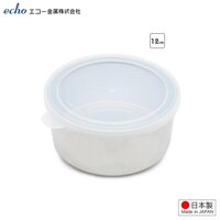 Hộp đựng thực phẩm inox có nắp đậy an toàn Echo hàng nội địa Nhật Bản - Loại 500ml - 12cm