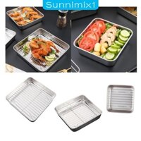Hộp Đựng Thực Phẩm Khay Ăn Trưa Có Nắp Niêm Phong Khay Trái Cây Bằng Thép Không Gỉ Bento Hộp Văn Phòng Nhà Bếp Du Lịch Tiệc Làm Việc