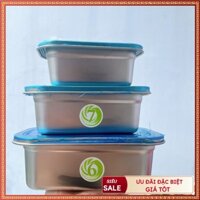 HỘP ĐỰNG THỰC PHẨM - Khay inox đựng topping trà sữa thức ăn thực phẩm lưu trữ kho đông lạnh đủ size tiện lợi - bebi7777