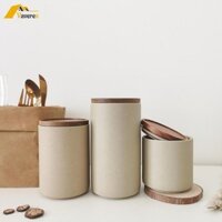 Hộp đựng thực phẩm kín khí có nắp gỗ kín khí, hộp thiếc, hộp đựng, bánh quy cà phê và