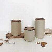 Hộp đựng thực phẩm kín khí có nắp gỗ kín khí, hộp thiếc, hộp đựng, bánh quy cà phê và