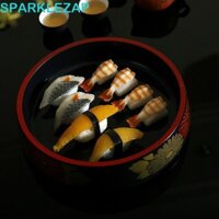 Hộp đựng thực phẩm SPARKLELAP, Đĩa Sushi chống mài mòn bằng nhựa, Khay đựng hải sản tròn chống rơi tiện lợi Nhà hàng