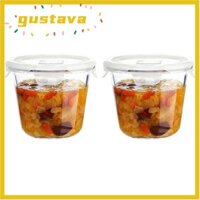 Hộp đựng thực phẩm thủy tinh GUSTAVA 700ml, trong suốt có nắp Hộp đựng súp, Tủ đông thủy tinh ăn trưa có thể tái sử dụng nóng Lọ bảo quản thực phẩm an toàn cho Salad và thủy tinh trái cây