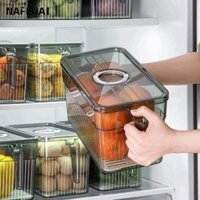 Hộp đựng thực phẩm tủ lạnh 5l có vạch hiển thị ngày tháng và tay cầm