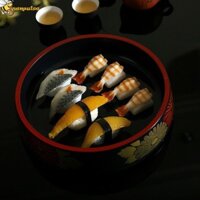 Hộp đựng thực phẩm ZENPULSE, Đĩa Sushi tròn bằng nhựa, Khay đựng hải sản chống mài mòn sáng tạo Nhà hàng
