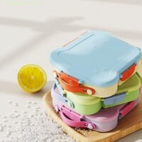 Hộp đựng thực phẩm SHOEEMPORIUM, Hộp cơm trưa hình bánh mì nướng cầm tay, Bộ đồ ăn Hộp đựng nhựa kín có thể gập lại Nhà bếp