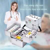 Hộp đựng thuốc gia đình 3 lớp bằng hợp kim nhôm Hộp sơ cứu y tế Hộp đựng thuốc