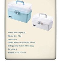 Hộp đựng thuốc gia đình 3 tầng hộp y tế chia thuốc