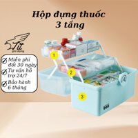 Hộp đựng thuốc gia đình, hộp để thuốc, hộp đựng thuốc chia ngăn, hộp đựng y tế