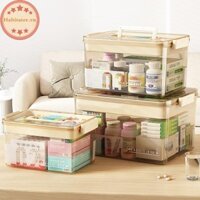 Hộp đựng thuốc gia đình nhiều lớp TATER Hộp đựng y tế dung tích lớn Thiết kế trong suốt cho tổ chức sơ cứu và thuốc VN