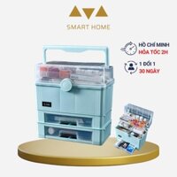 Hộp Đựng Thuốc Gia Đình Y Tế 3 tầng Chia Ngăn Có 2 Ngăn Kéo Nhựa PP Loại 1 Smart Home 1904