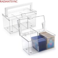 Hộp đựng thuốc gia đình RADIANTSYNC có tay cầm, Hộp đựng thẻ trong suốt chống thấm nước phân vùng, Khóa lật có thể tháo rời bền bỉ Hộp đựng thuốc đa năng Hộp đựng ngực hộ gia đình