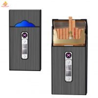 Hộp đựng thuốc kiêm hộp quẹt điện chứa đựng 20 điếu nhỏ dài sang trọng