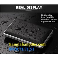 Hộp đựng thuốc lá bọc da bò thật (14 điếu) Double Gun DG-14