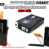 Hộp đựng thuốc lá đa năng kiêm hộp quẹt Spider-Man lửa khè đen tuyền -