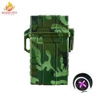 Hộp Đựng Thuốc Lá Kiêm Bật Lửa Điện Plasma Đựng Nguyên Vỏ 20 Điếu Chống Nước HDTWB803